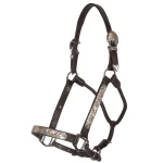 horse leather halters with silver plates