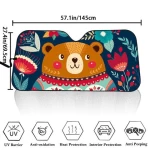 Hot Sale Custon High Quality LOGO Printing Car Sun Visor Protector Front Windshield Sun Shade Windscreen Sun Shade