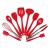 Import hot sale food grade Silicone Utensil Set Silicone spatula brush spoon Kitchen utensil set from China