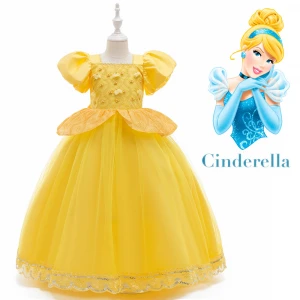 Hot Sale Kids Apparel Baby Girls Fancy Clothes Princess Maxi Long Frocks Dress LP-265