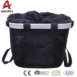 Hot Sales 100% Polyester Multi Purpose Black Bicycle Basket