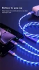 Hot sell Wholesale Magnetic Fast Charging Flowing Light Phone Accessories  USB Led Luminous Micro Lighting Data Cables