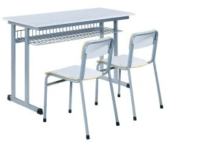 Hot Selling 2 Seats Middle School College Students Desk and Chair