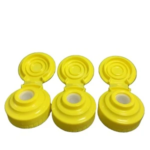 Hot Selling 38-400 Food Grade PP Plastic Type hinged flip top dispensing cap with silicone valve
