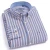 Import hot selling custom logo Oxford  striped stand collar mens shirts with long sleeves from China
