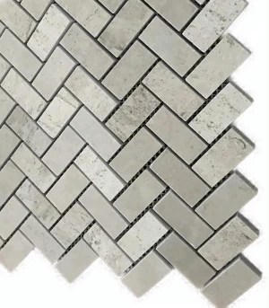 Hot selling herringbone mosaic wall grey tile for floor