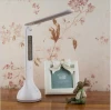 Hot selling modern dimmable rechargeable led portable luminaire table lamp with digital clock