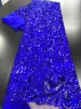 Hot Selling Silver 5 Yards Wedding Party Dresses Sequins Lace Fabrics