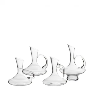 Hot wine decanter in platinum pattern crystal clear glass decanter sets wine aireator pourer