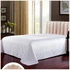 Hotel Plain White Bed Linen 100% Cotton King Bed Sheets Sets Wholesale 4 Pieces Hotel Flat Bed Sheets