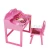 Import HT-PR009 50x64.5x(H)51cm E1 MDF Easy Assembly Princess Style Kids Table And Chairs, Children Study Table And Chair For Wholesale from China