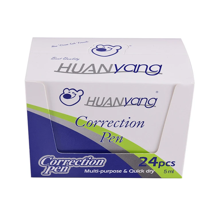 HUANyang wholesale nontoxic quick dry multi purpose empty correction pen fluid for school