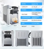 ice cream cone maker type mixed flavor full intelligent soft ice cream maker price commercial
