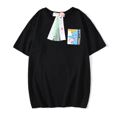 IHJ3846 Summer new cartoon print mens loose cotton short-sleeved T-shirt