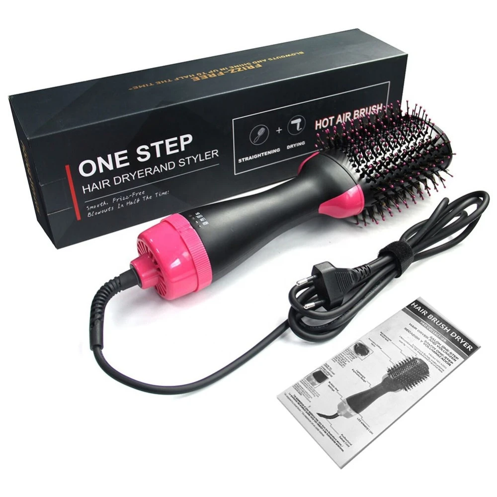 ihongSen Rotating Air Brush Styler Iron Hot Air Pick Electric Comb One Step Hair Dryer