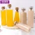 Import In Stock 350ml 500ml Cylindrical Glass Beverage Bottle Juice Bottle With Cork Lid from China