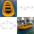 In stock holiday water equipment river rowing inflatable yellow orange water boat kayak fishing