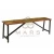 Import Industrial Vintage Style Mango Wooden Top Iron Bench With Black Powder Coated Finish from India