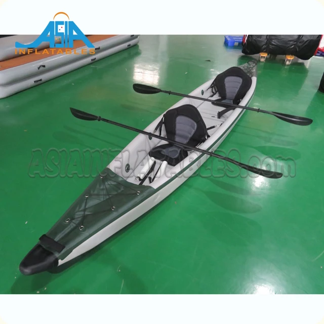 Inflatable Drop Stitch PVC 2 Person Fishing Kayak Double Layer Drop Stitch PVC Inflatable Kayak