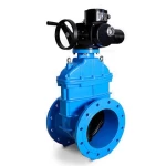 Intelligent double flange electric knife gate valve