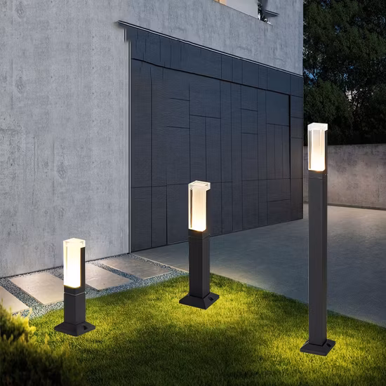 Import IP65 LED Solar Waterproof Landscape Aluminum Countyard Bollard Garden Lawn Light from China