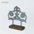 Import IVY Home Decor Wood Pedestal Distressed Metal Craft Table Decoration Accessories from China
