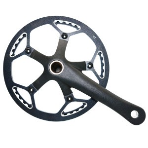 JIANKUN Bicycle Crankset Integrated Single Chainwheel Crankset Crank 53T BCD130mm For Folding Bike Bicycle Parts