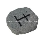 Joy Garden Outdoor Decorative Walkway Laying Round Bush Hammered Natural Chinese Grey Granite Paving Stone