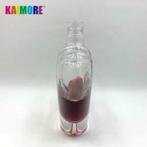 Kaimore 700ml High Quality Oval Transparent Empty Glass Bottle For Xo Whisky Brandy