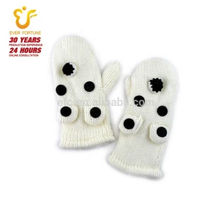Kids Hand Knitted Animal Pattern Wool Thinsulate Acrylic Gloves Mittens for Winter