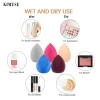 KIMUSE 12 Styles Latex-Free Makeup Sponge Wet Dry Dual Use Velvet Cosmetic Drop Puff Makeup Egg