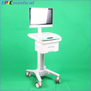 Laptop trolley all-in-one computer medical cart for hospital doctor nurse rounds