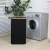 Import large capacity custom bathroom 3 compartments toy storage canvas collapsible bamboo wooden folding laundry basket with lid from China