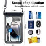 Large Capacity PVC Waterproof Cell Phone Case Dry Bag Beach Waterproof Mobile Phone Pouch Bag with Holder