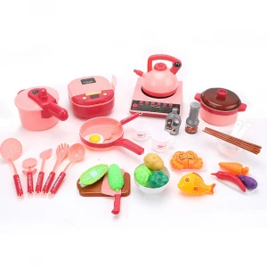 Large size kitchen toys cooking utensils pretend play toys emulational happy kitchen toys cooking with light and sound