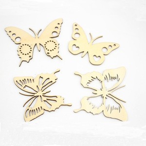 Laser Cut Quality Butterfly Decoration Wood Crafts