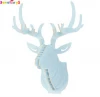 Latest design 3D wooden animal hesd moose for decoration/china carving hanging ornament Deer Head Wall decoration.