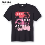 Latest Design 95% Cotton 5% Spandex High Quality 1X1 Rib Fabric Durable Casual Use Graphic printed T Shirt Men
