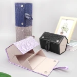 leather folding eyeglasses multiple glasses cases sunglasses packaging organizer case eyeglasses storage b