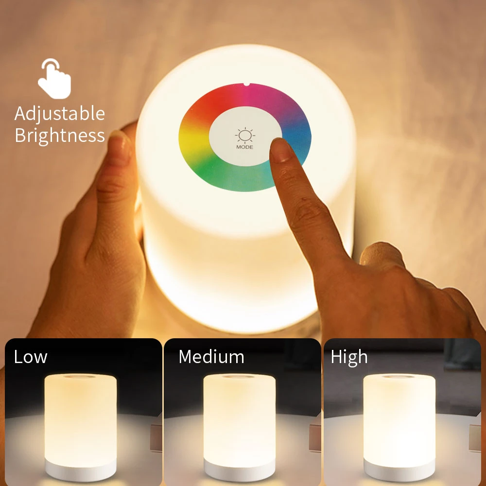 LED Dimmable Adjustable Table Light Smart Colorful Dimmer Touch LED Night Light Hand-held Bedside Desk Lamp