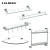 Leijie Bathroom Hardware Accessory Set, Sus304 Stainless Steel Bath Hardware Set