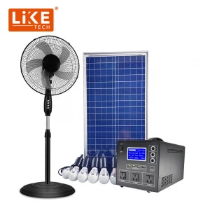 LikeTech unique solar generator solar energy panel built in inverter+ Lithium battery solar power 1 year warranty metal shell