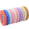 Lirong Silver Glitter In Coil  Telephone Cord  Hair Elastics Hair Coil Ring And Bracelet No Traceless No Crease Elastic
