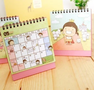 little cute girl Calendar table office Calendar