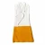 Import long cuff white top cow/goatskin grain protective leather tig/mig/argon welding hand gloves for soft tech from China