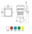 Import LongMei multi color with LED light micro switch plastic Square 32*32 Push Button Switch from China
