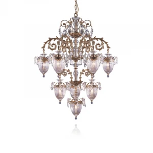 Luxury chandeliers crystal luxury vintage hanging large pendant lamp