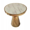 luxury gold round marble table tops centre coffee table Living room furniture