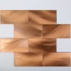 Luxury Golden Vibrated Fireproof  Brick Tile Pattern Aluminum Composite Panel Self adhesive Mosaic Tile