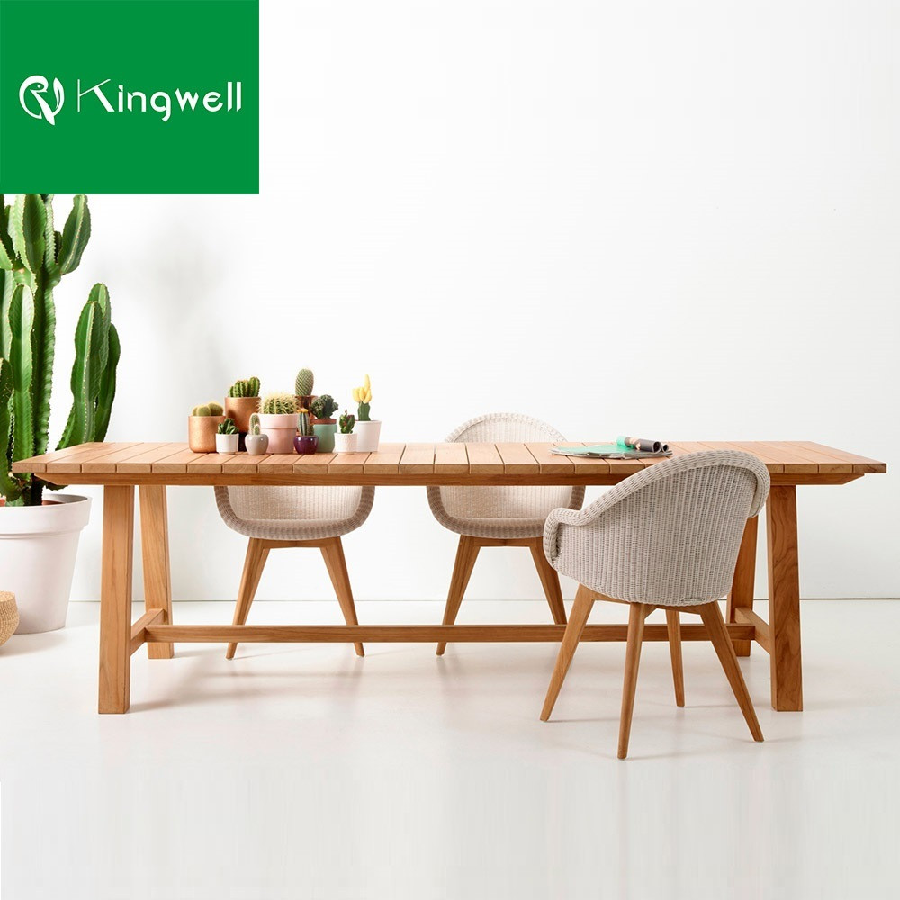 Buy Luxury Modern Teak Wood Outdoor Furniture Garden Dining Table And ...
